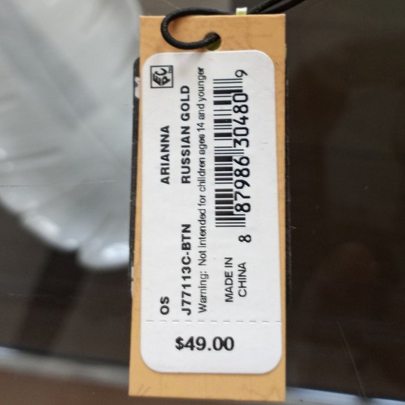 'Patricia Nash'  ARIANNA Russian Gold Paper clip link & Leather - Picture 9 of 10